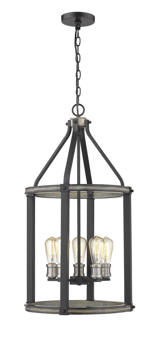 Kirkland 5 Light 16" Chandelier in Ashen Barnboard