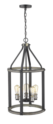 Kirkland 5 Light 16" Chandelier in Ashen Barnboard