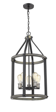Kirkland 5 Light 16" Chandelier in Ashen Barnboard