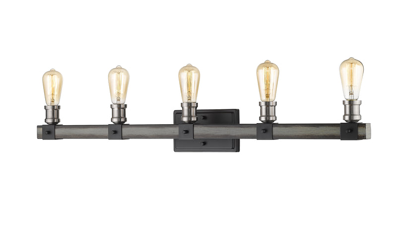 Kirkland 5 Light 38" Vanity in Ashen Barnboard