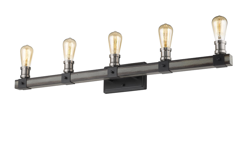 Kirkland 5 Light 38" Vanity in Ashen Barnboard