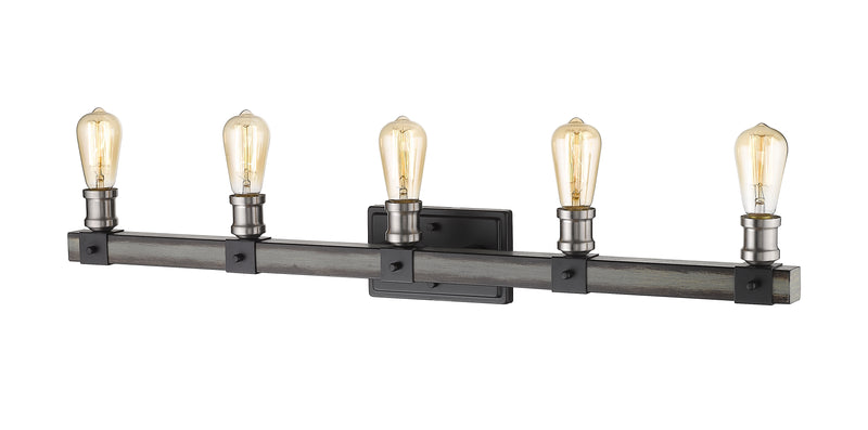 Kirkland 5 Light 38" Vanity in Ashen Barnboard