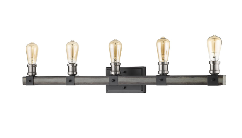 Kirkland 5 Light 38" Vanity in Ashen Barnboard
