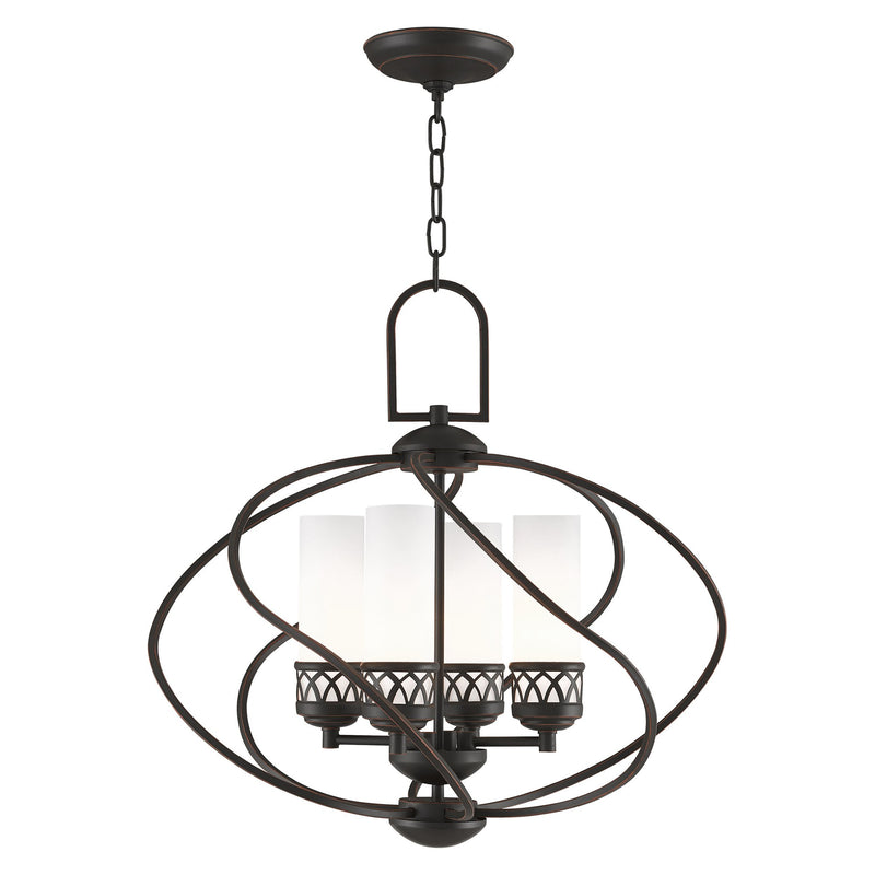 Westfield 4-Light Chandelier in Hand Applied Olde Bronze