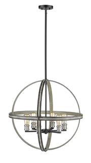Kirkland 6 Light 26" Chandelier in Ashen Barnboard