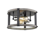 Kirkland 2 Light 12.75" Flush Mount in Ashen Barnboard