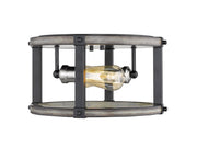Kirkland 2 Light 12.75" Flush Mount in Ashen Barnboard