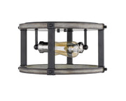 Kirkland 2 Light 12.75" Flush Mount in Ashen Barnboard