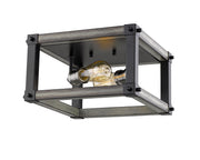 Kirkland 2 Light 12" Flush Mount in Ashen Barnboard