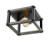Kirkland 2 Light 12" Flush Mount in Ashen Barnboard