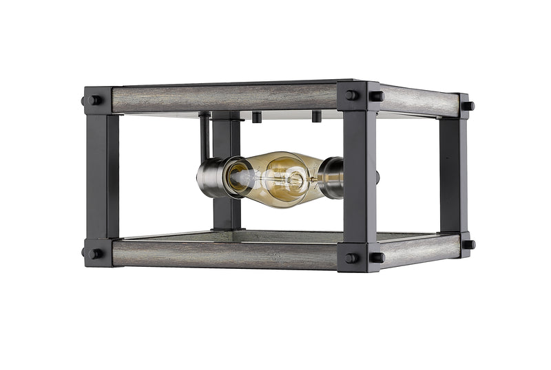 Kirkland 2 Light 12" Flush Mount in Ashen Barnboard