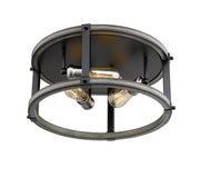 Kirkland 3 Light 16.25" Flush Mount, Round in Ashen Barnboard