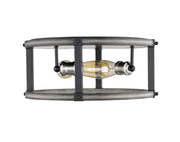 Kirkland 3 Light 16.25" Flush Mount, Round in Ashen Barnboard