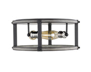 Kirkland 3 Light 16.25" Flush Mount, Round in Ashen Barnboard