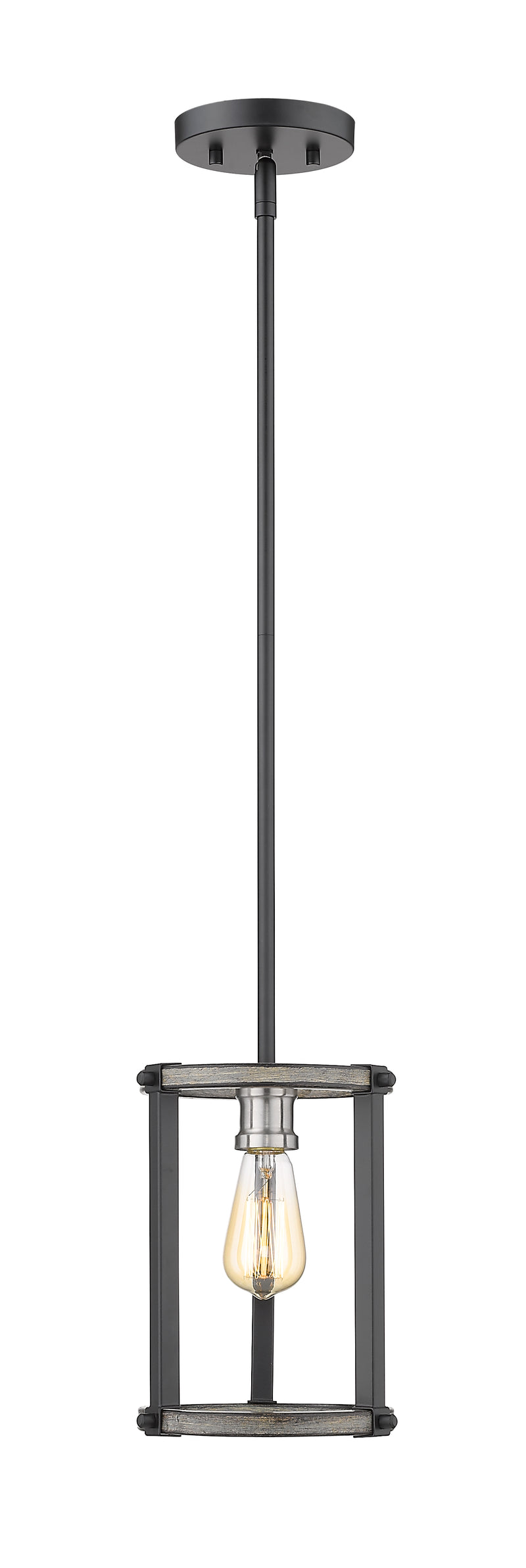 Kirkland 1 Light 7" Pendant in Ashen Barnboard