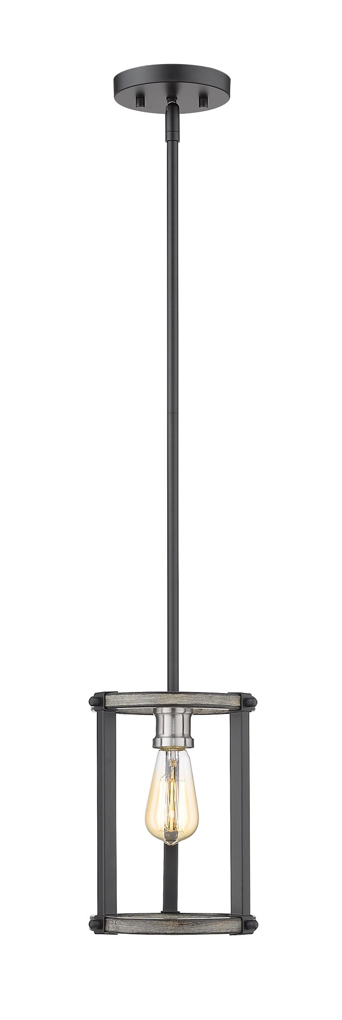 Kirkland 1 Light 7" Pendant in Ashen Barnboard