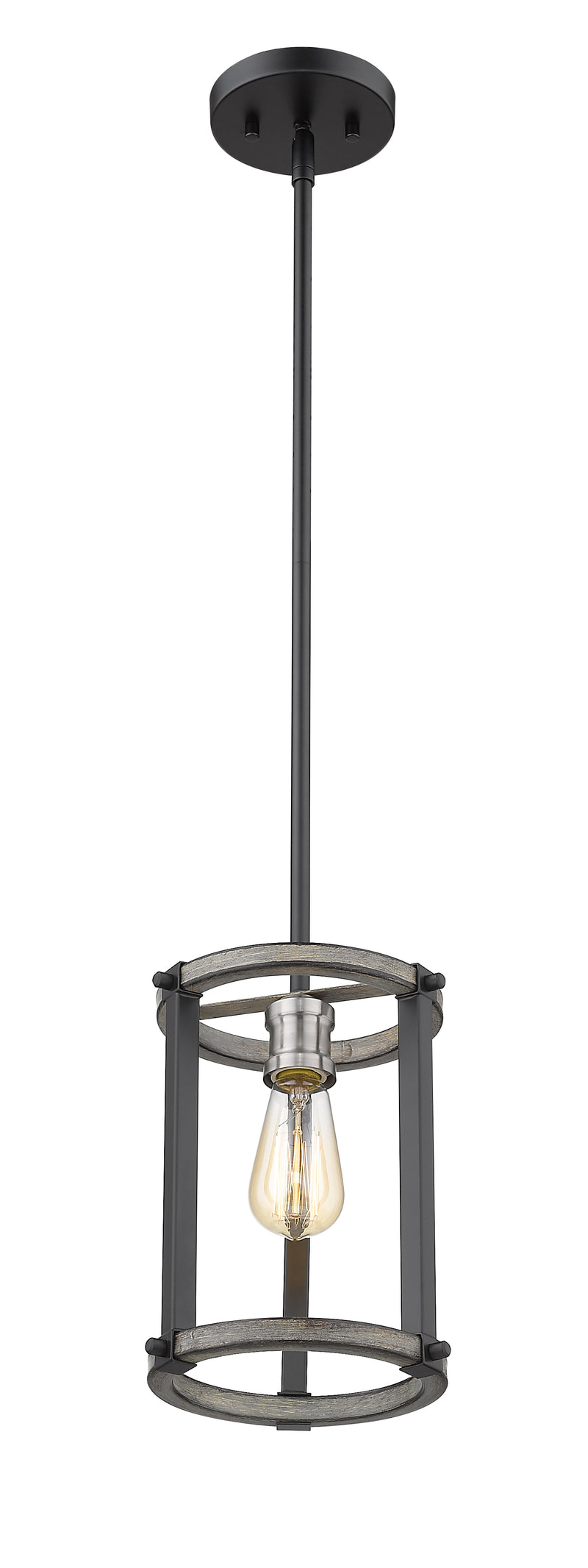 Kirkland 1 Light 7" Pendant in Ashen Barnboard