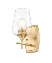 Joliet 1 Light 5" Wall Sconce in Burnished Brass