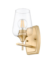 Joliet 1 Light 5" Wall Sconce in Burnished Brass