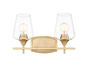 Joliet 2 Light 15" Vanity in Burnished Brass