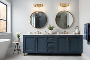 Joliet 2 Light 15" Vanity in Burnished Brass in a room setting