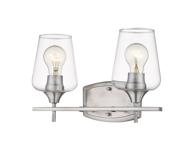 Joliet 2 Light 15" Vanity in Brushed Nickel