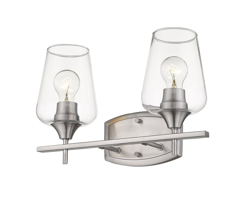 Joliet 2 Light 15" Vanity in Brushed Nickel