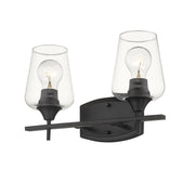 Joliet 2 Light 15" Vanity in Matte Black
