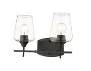 Joliet 2 Light 15" Vanity in Matte Black
