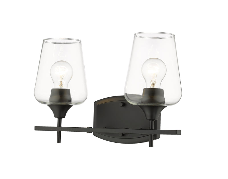 Joliet 2 Light 15" Vanity in Matte Black