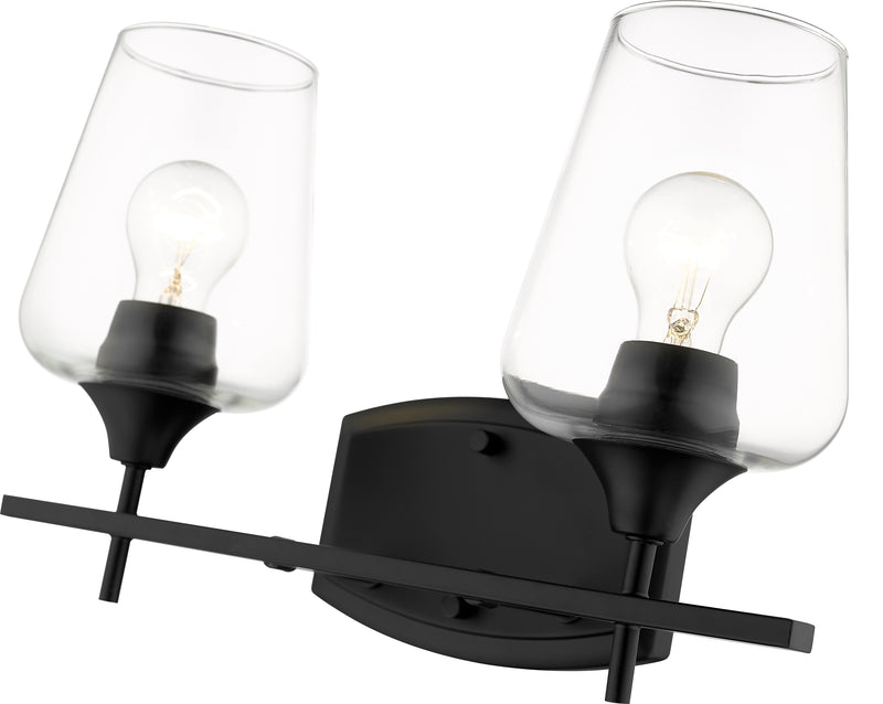 Joliet 2 Light 15" Vanity in Matte Black