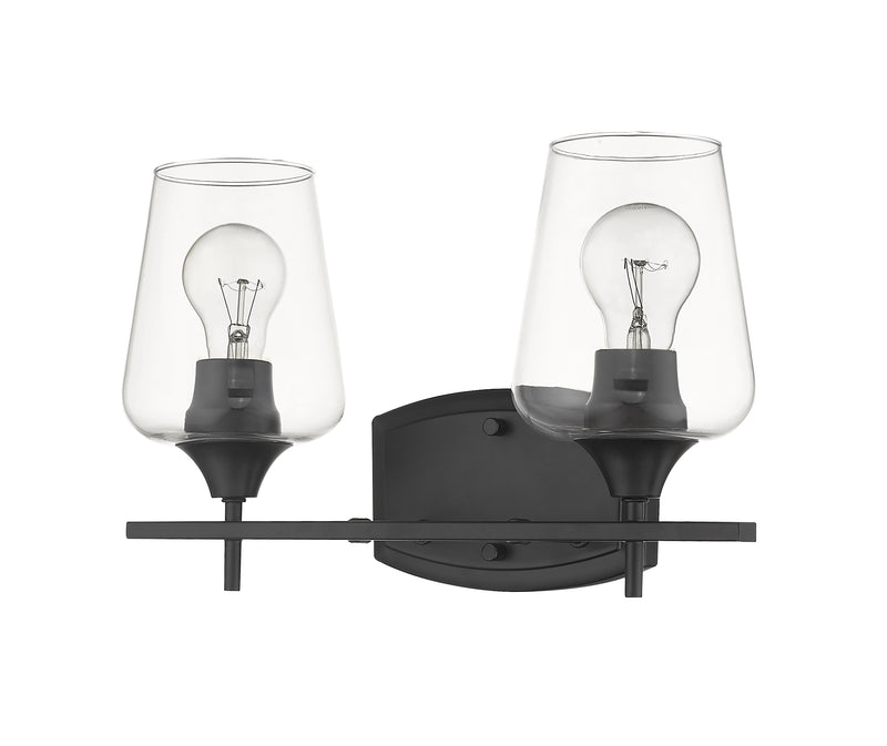 Joliet 2 Light 15" Vanity in Matte Black