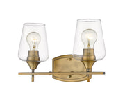 Joliet 2 Light 15" Vanity in Olde Brass
