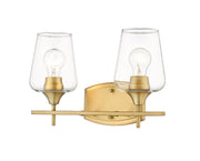 Joliet 2 Light 15" Vanity in Olde Brass
