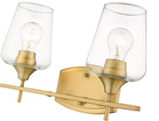Joliet 2 Light 15" Vanity in Olde Brass