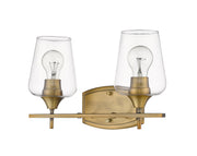 Joliet 2 Light 15" Vanity in Olde Brass