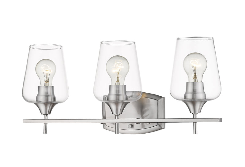 Joliet 3 Light Vanity in Brushed Nickel