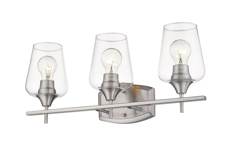 Joliet 3 Light Vanity in Brushed Nickel