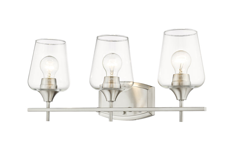 Joliet 3 Light Vanity in Brushed Nickel