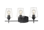 Joliet 3 Light Vanity in Matte Black