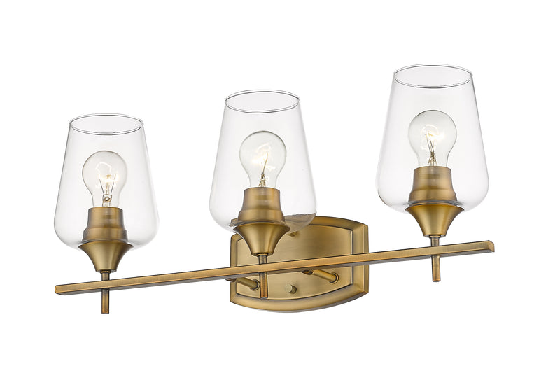 Joliet 3 Light Vanity in Olde Brass
