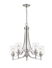 Joliet 5 Light 25" Chandelier in Brushed Nickel