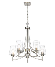 Joliet 5 Light 25" Chandelier in Brushed Nickel