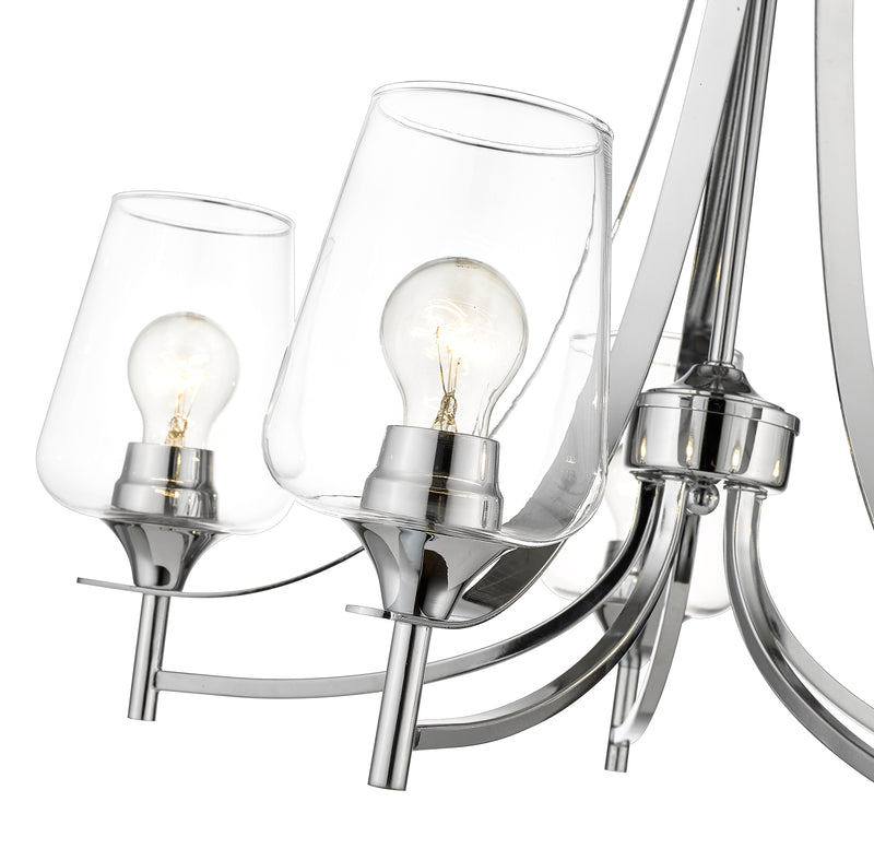 Joliet 5 Light 25" Chandelier in Chrome