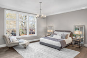 Joliet 5 Light 25" Chandelier in Chrome in a room setting