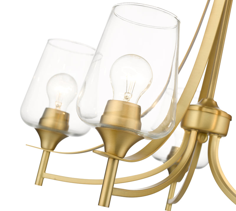 Joliet 5 Light 25" Chandelier in Olde Brass