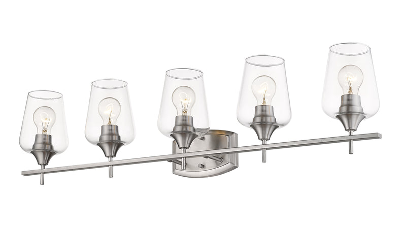 Joliet 5 Light Vanity in Brushed Nickel