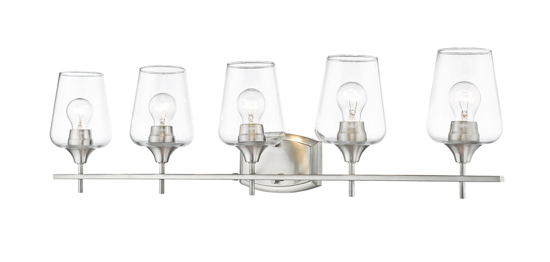 Joliet 5 Light Vanity in Brushed Nickel