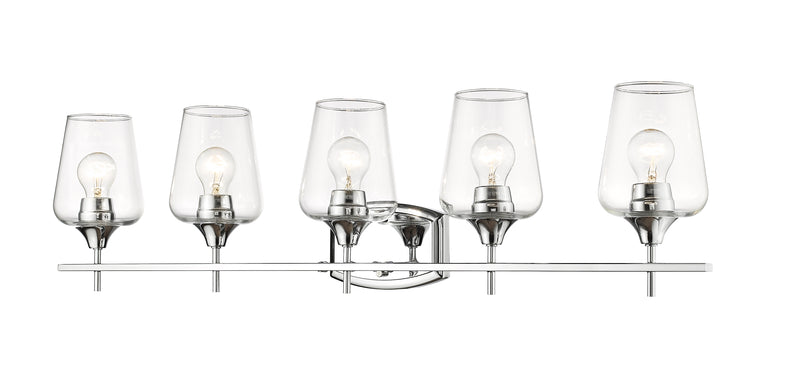 Joliet 5 Light Vanity in Chrome