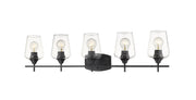 Joliet 5 Light Vanity in Matte Black